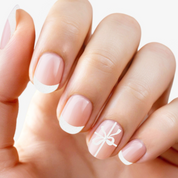 White French Tip Bow