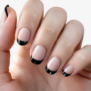 Black French Tip Glitz